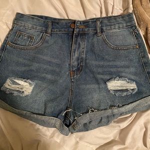 Denim shorts